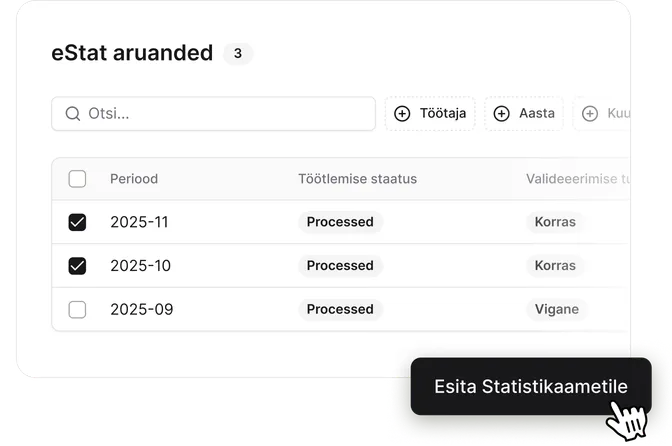 Data-driven reporting to Statistics Estonia